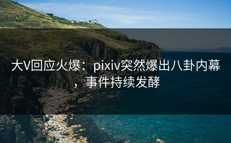 大V回应火爆：pixiv突然爆出八卦内幕，事件持续发酵