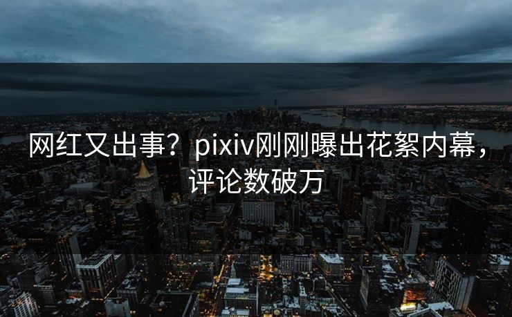 网红又出事？pixiv刚刚曝出花絮内幕，评论数破万