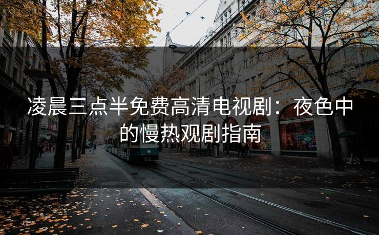 凌晨三点半免费高清电视剧：夜色中的慢热观剧指南