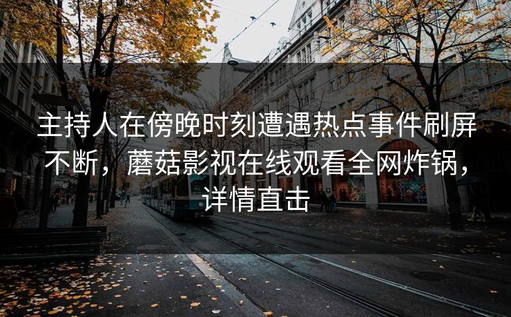 主持人在傍晚时刻遭遇热点事件刷屏不断，蘑菇影视在线观看全网炸锅，详情直击